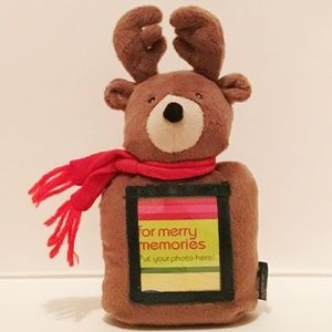 Reindeer Plush Picture Frame 2.5 x 2.5 in